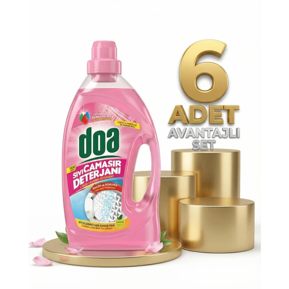 Doa Sıvı Çamaşır Detarjanı Yünlü Ve Narinler 6x2700 Ml ürün görseli 1