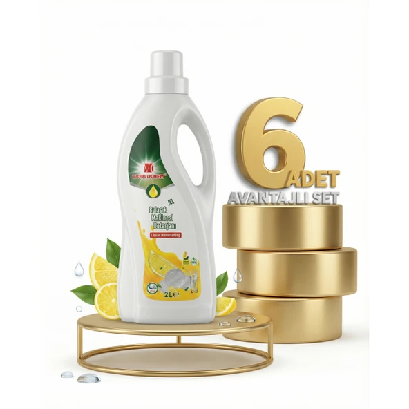 Worldchem Bulaşık Makine Deterjanı 6x2 Lt ürün görseli 1