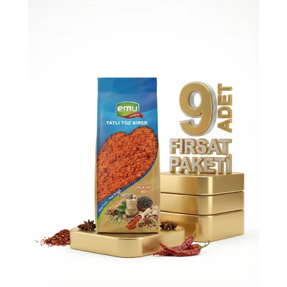Emu Tatlı Toz Biber 9x60 Gr ürün görseli 1