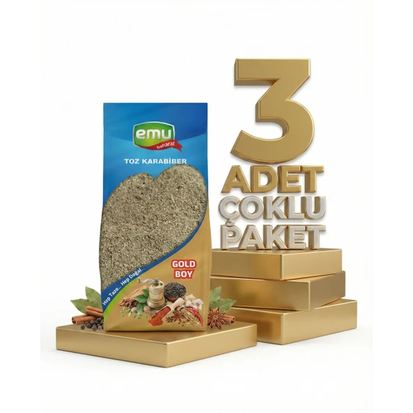 Emu Karabiber Toz 3x180 Gr ürün görseli 1