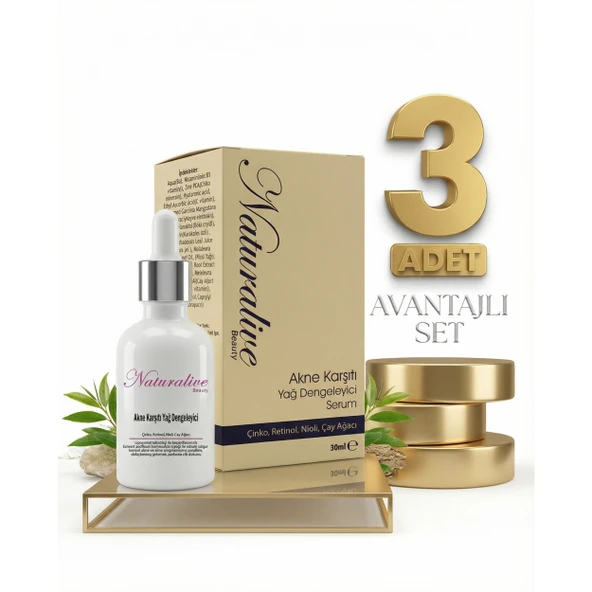 Naturalive Akne Karşıtı Yağ Dengeleyici Serum 3x30 Ml ürün görseli 1