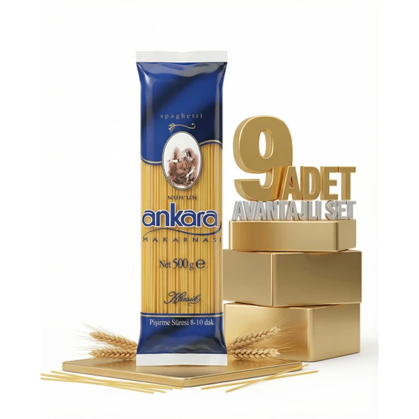 Ankara Spaghetti Makarna 9x500 Gr ürün görseli 1