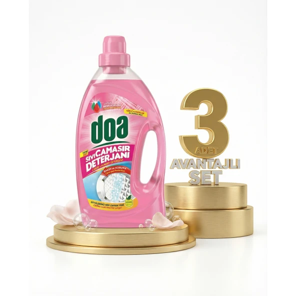 Doa Sıvı Çamaşır Detarjanı Yünlü Ve Narinler 3x2700 Ml ürün görseli 1