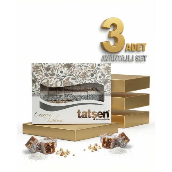 Tatşen Lokum Meyveli 3x500 Gr ürün görseli 1