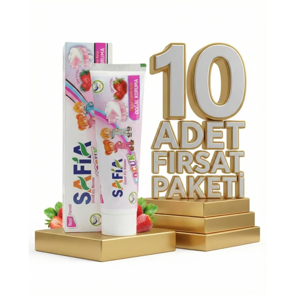 Safia Çocuk Diş Macunu 10x60 ml ürün görseli 1