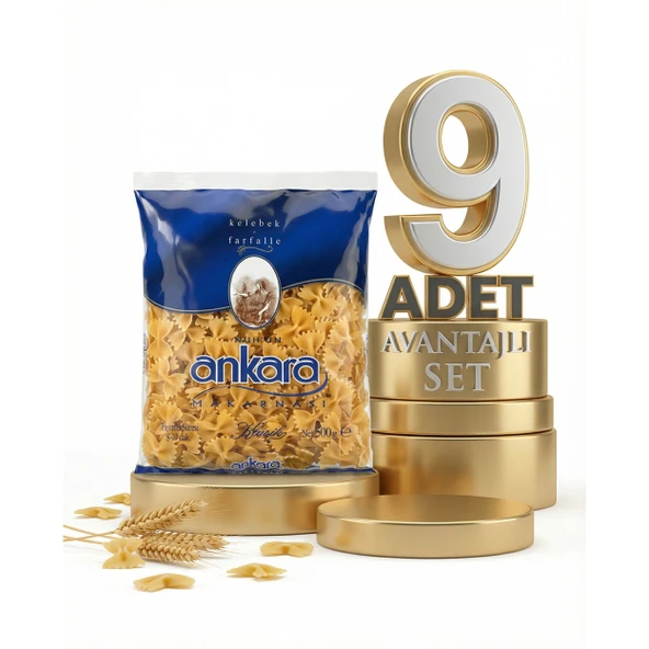 Ankara Kelebek Makarna 9x500 Gr ürün görseli 1