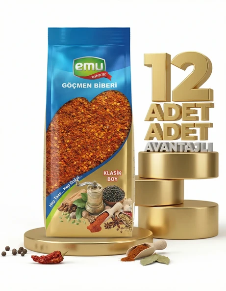 Emu Göçmen  Acı Pul Biber 12x40 Gr - Resim 2