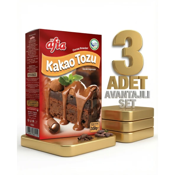 Afia Kakao Tozu 3x100 Gr - Resim 2
