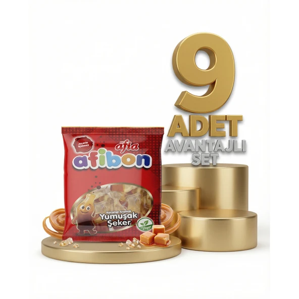 Afia Afibon Karamel Aromalı Yumuşak Şeker 9x80 Gr ürün görseli 1