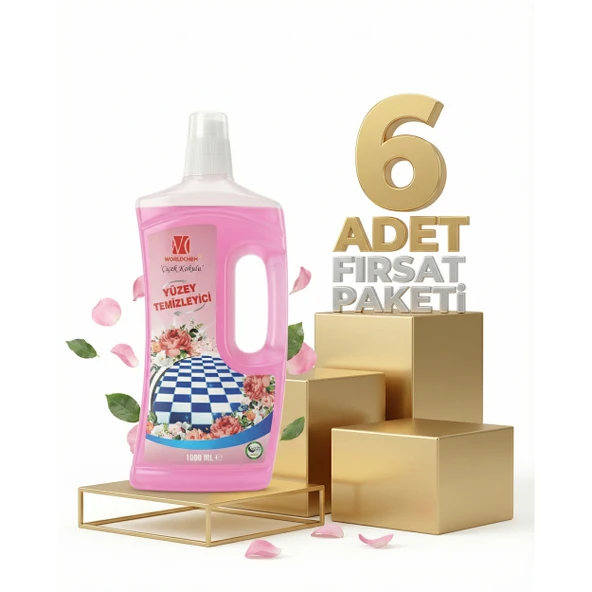 Worldchem Yüzey Temizleyici 6x1000 Ml ürün görseli 1