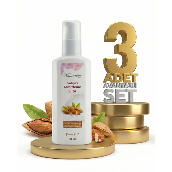 Naturalive Besleyici Temizleme Sütü 3x150 Ml ürün görseli 1
