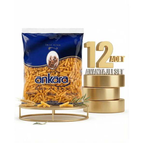 Ankara İnce Uzun Makarna 12x500 Gr ürün görseli 1