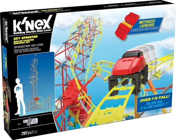 K'Nex Sky Sprinter Roller Coaster Seti (Motorlu) Thrill Rides 52478 ürün görseli 1