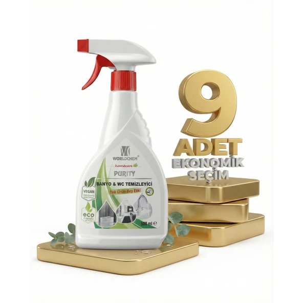 Worldchem Banyo Wc Temizleme 9x500 Ml ürün görseli 1
