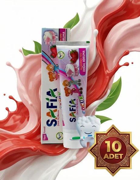 Safia Çocuk Diş Macunu 10x60 ml - Resim 4