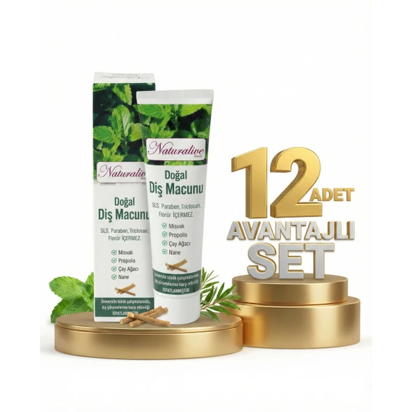 Naturalive Doğal Diş Macunu 12x100 Gr ürün görseli 1