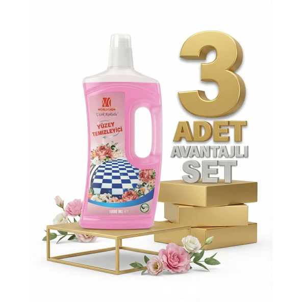 Worldchem Yüzey Temizleyici 3x1000 Ml ürün görseli 1