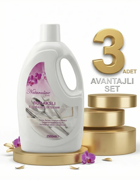 Naturalive Elde Bulaşık Deterjanı 3x2,5 Lt - Resim 2