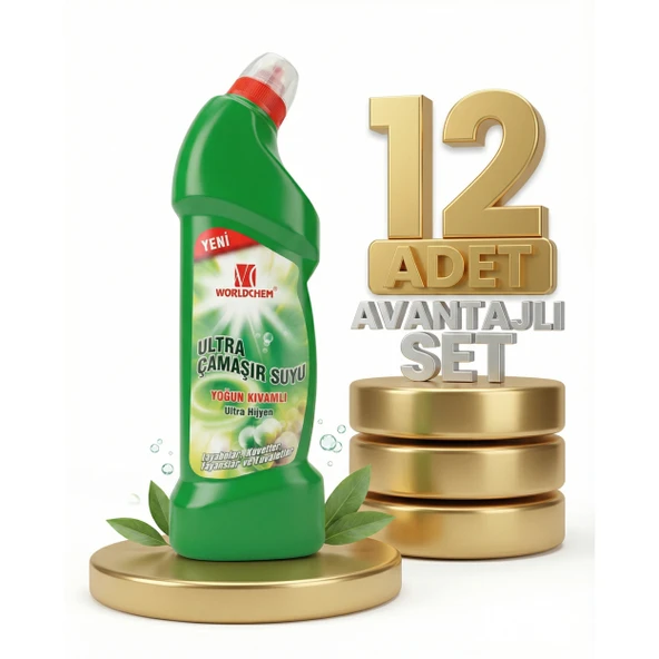 Worldchem Ultra Çamaşır Suyu 12x750 Ml ürün görseli 1
