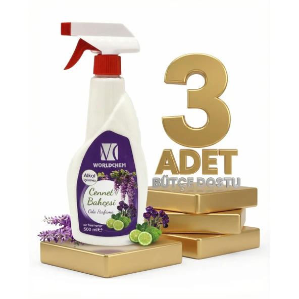 Worldchem Oda Parfümü Cennet Bahçesi 3x500 Ml ürün görseli 1