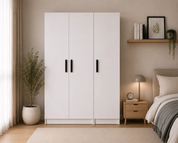 Gani Home SELEN 3 Kapaklı Gardırop M-1  | Modern Elbise Dolabı ürün görseli 1