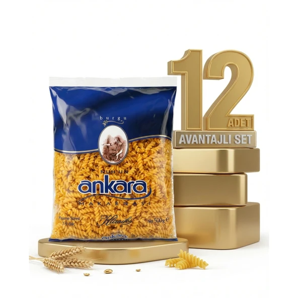 Ankara Burgu Makarna 12x500 Gr ürün görseli 1