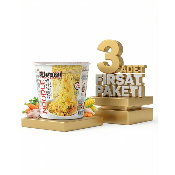 Dudomi Bardak Tavuk Çeşnili 3x60 Gr ürün görseli 1
