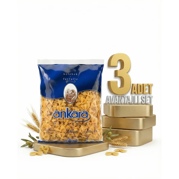 Ankara Kelebek Makarna 3x500 Gr ürün görseli 1