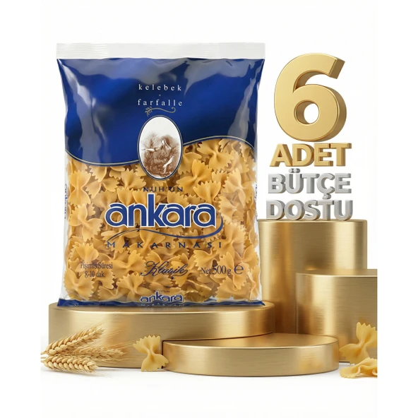 Ankara Kelebek Makarna 6x500 Gr ürün görseli 1