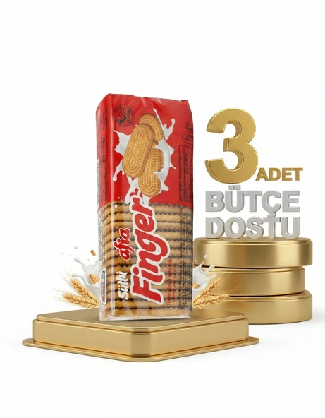 Afia Sütlü Finger Bisküvi 3x140 Gr ürün görseli 1