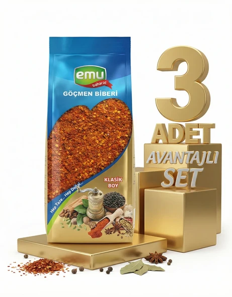 Emu Göçmen  Acı Pul Biber 3x40 Gr - Resim 2