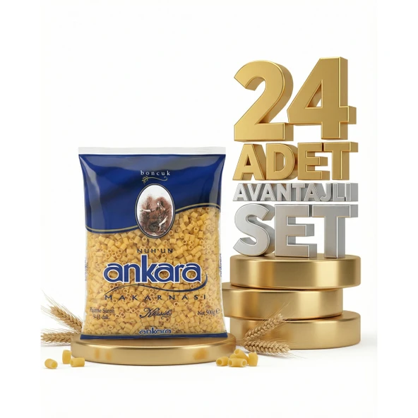 Ankara Boncuk Makarna 24x500 Gr ürün görseli 1