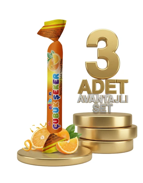 Afia Afibon Portakallı Çubuk Şeker 3x6,7 Gr ürün görseli 1