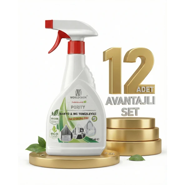 Worldchem Banyo Wc Temizleme 12x500 Ml ürün görseli 1