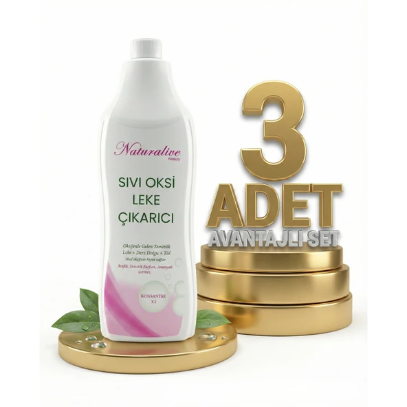 Naturalive Sıvı Oksi Leke Çıkarıcı 3x1000 Ml ürün görseli 1