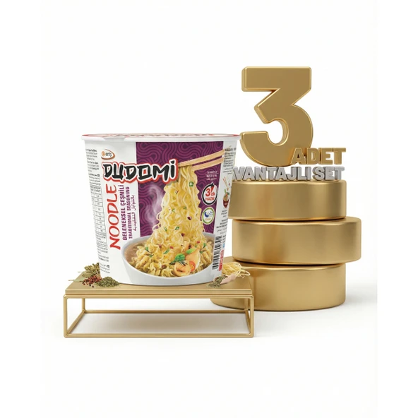 Dudomi Bardak Geneksel Çeşnili Noodle 3x60 Gr ürün görseli 1