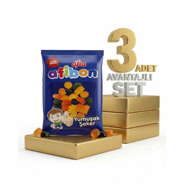 Afia Afibon Yumuşak Şeker 3x80 Gr - Resim 2