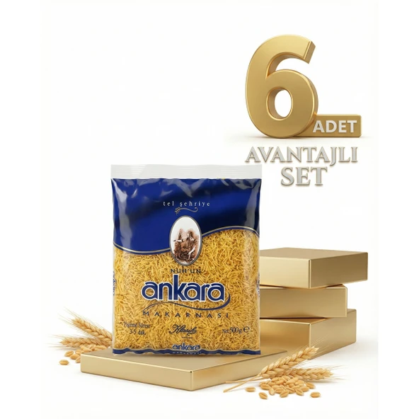 Ankara Makarna Tel Şehriye 6x500 Gr ürün görseli 1