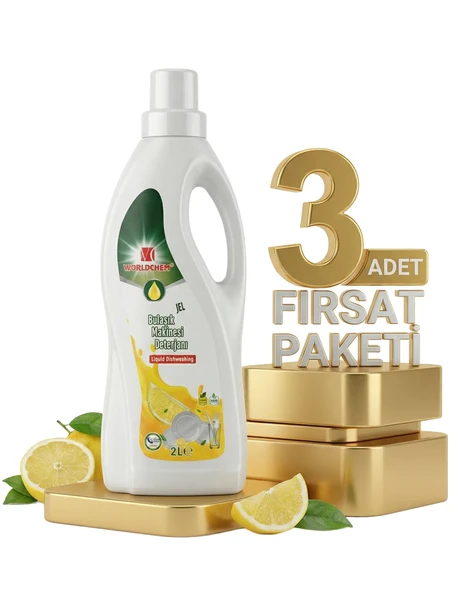 Worldchem Bulaşık Makine Deterjanı 3x2 Lt - Resim 2