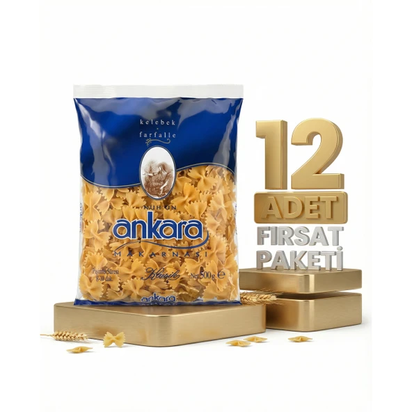 Ankara Kelebek Makarna 12x500 Gr ürün görseli 1