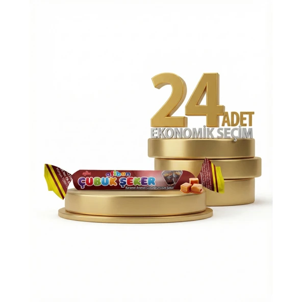 Afia Afibon Karamelli Çubuk Şeker 24x6,7 Gr ürün görseli 1