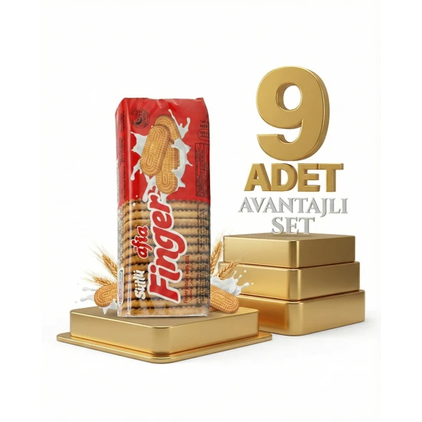Afia Sütlü Finger Bisküvi 9x140 Gr ürün görseli 1