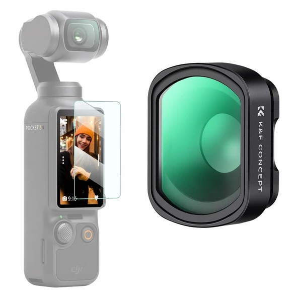 K&F Concept Osmo Pocket 3/4 Için 10X Makro Lens Yakın Çekim Filtresi - Ekran Koruyucu Hediyeli ürün görseli 1