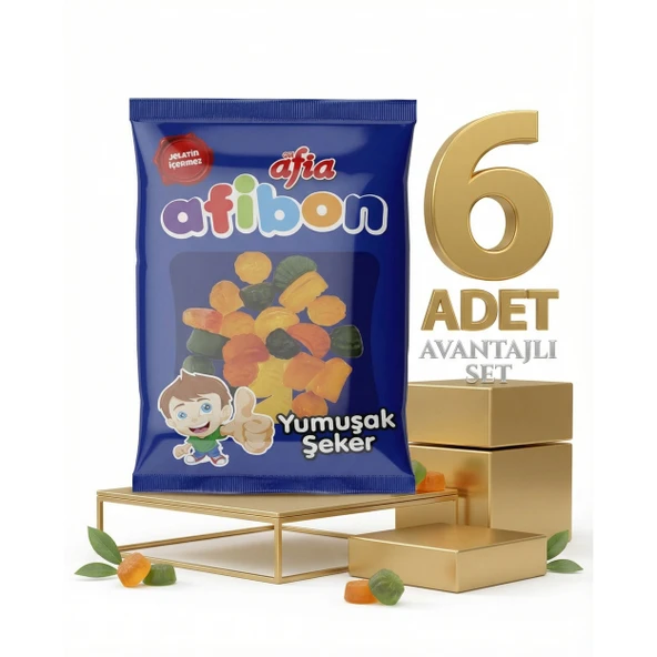 Afia Afibon Yumuşak Şeker 6x80 Gr ürün görseli 1