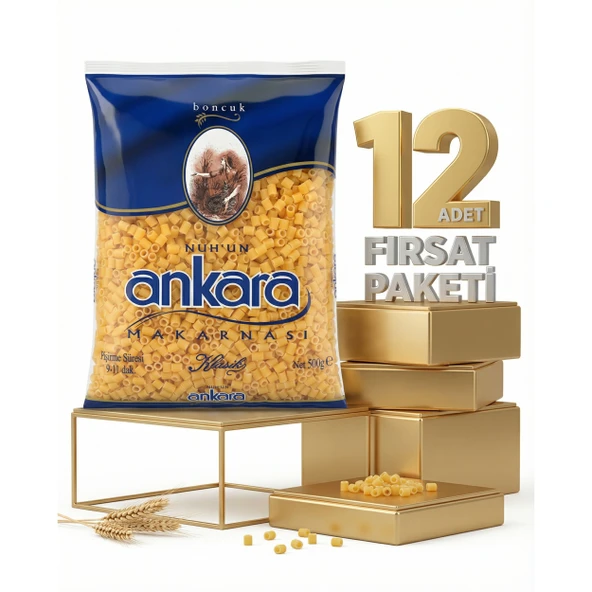 Ankara Boncuk Makarna 12x500 Gr ürün görseli 1
