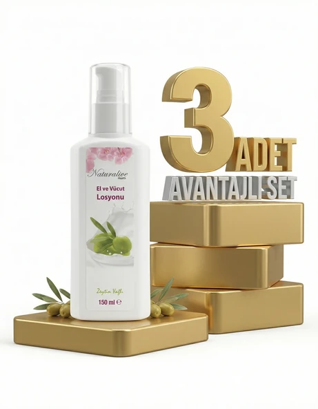 Naturalive El Ve Vücut Losyonu 3x150 Ml - Resim 2
