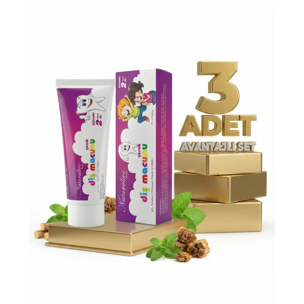 Naturalive Çocuk Diş Macunu 3x75 Ml/100 Gr - Resim 2