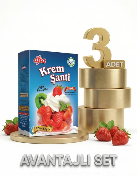 Afia Sade Krem Şanti 3x150 Gr - Resim 2