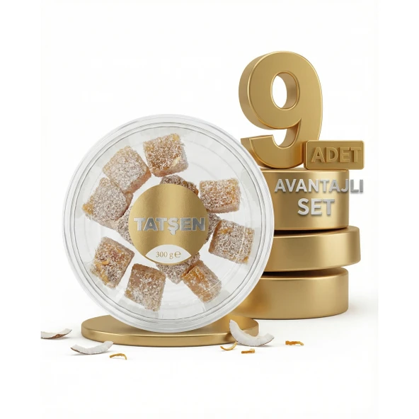 Tatşen Lokum Fındıklı 9x300 Gr ürün görseli 1