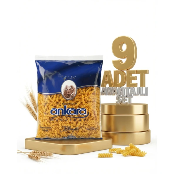 Ankara Burgu Makarna 9x500 Gr ürün görseli 1